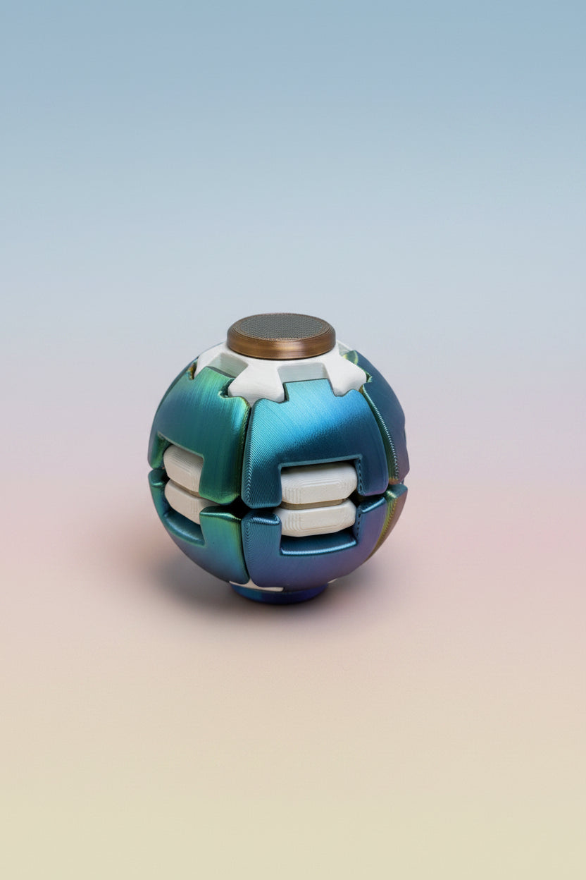 Weighted Kinetic Desk Toy and Fidget Spinner, Portable Pocket Stress Relief Ball, Office Gift