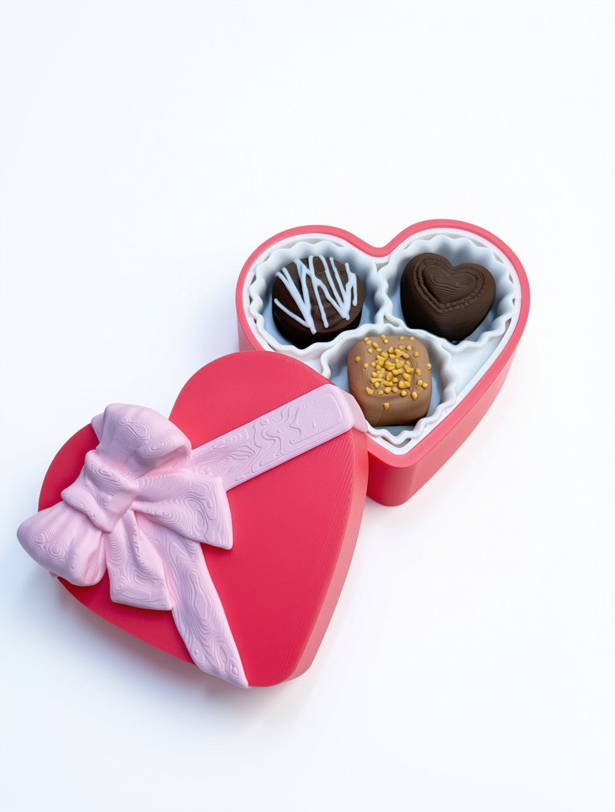 3D Printed Heart Chocolate Box Fidget Toy