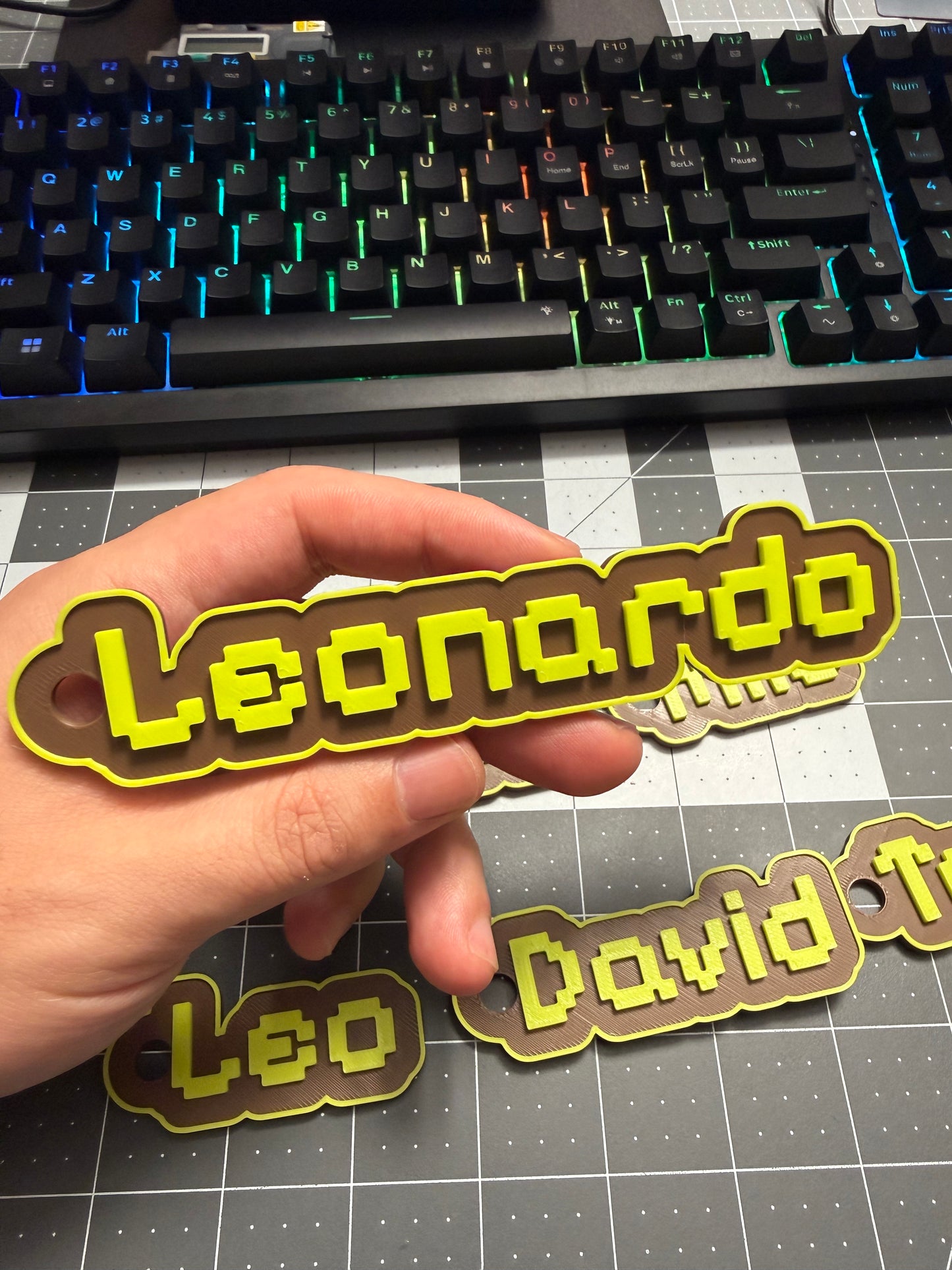 Custom 3D Printed Name Tag