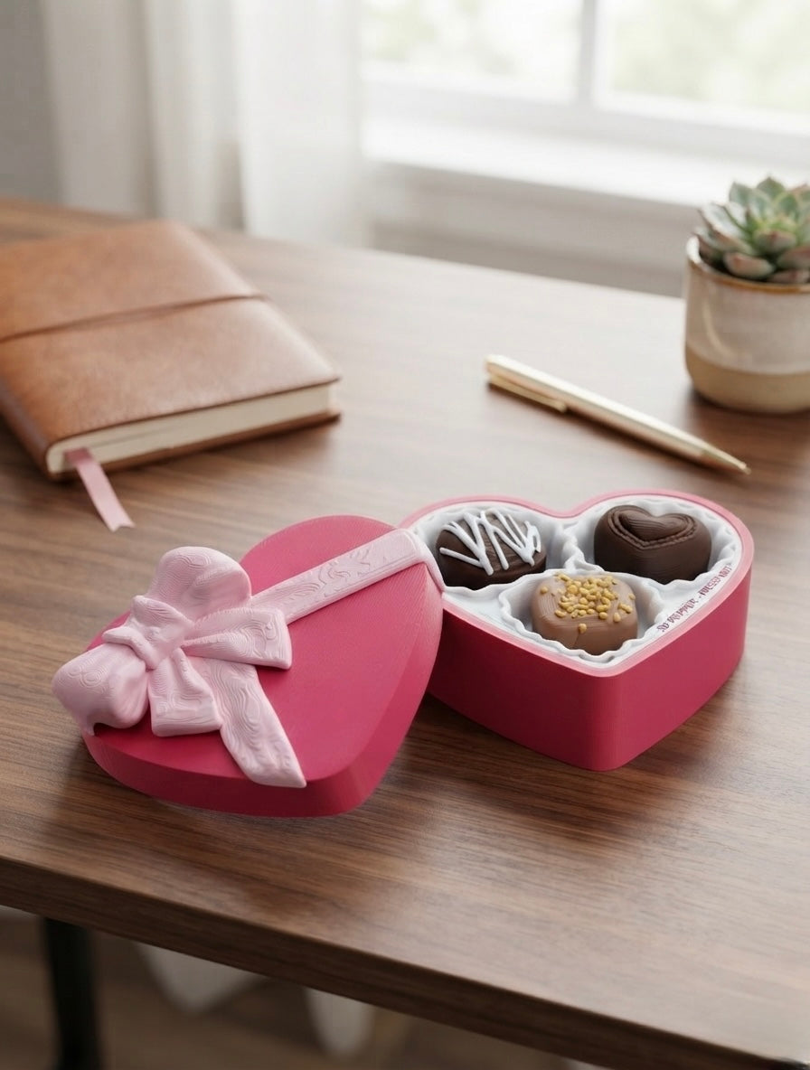 3D Printed Heart Chocolate Box Fidget Toy