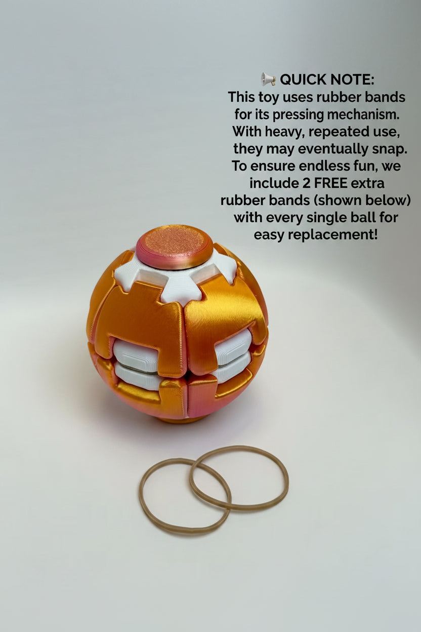 Weighted Kinetic Desk Toy and Fidget Spinner, Portable Pocket Stress Relief Ball, Office Gift